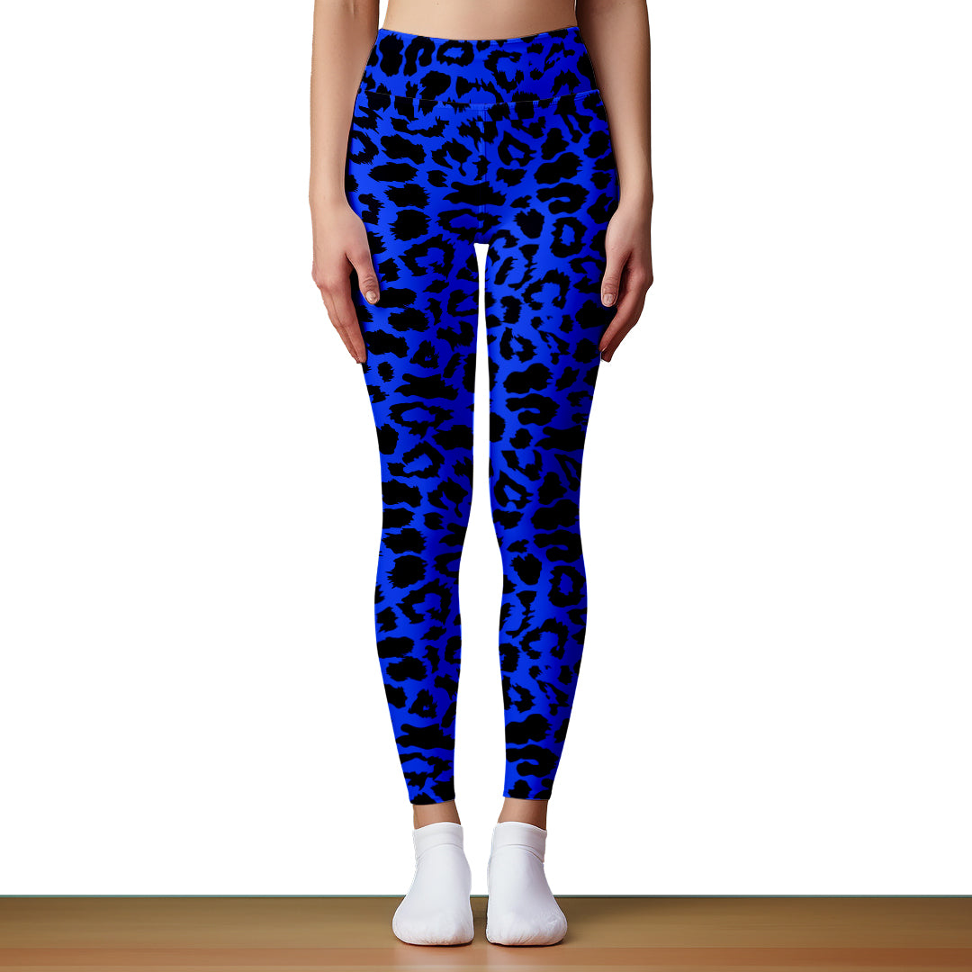 Calza Larga - Blue Electric - Animal Print