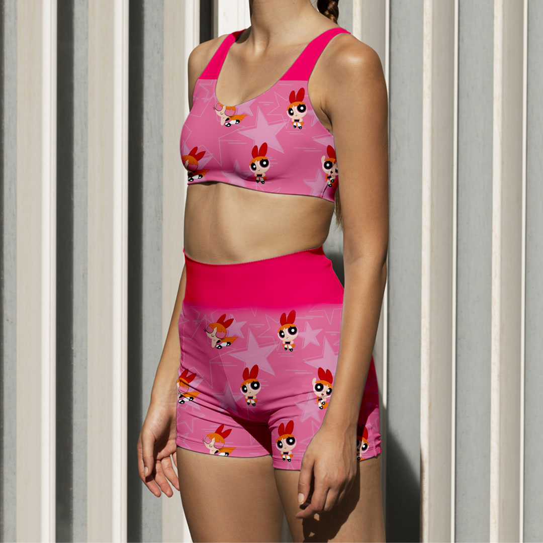 Conjunto Dibujos Animados- Calza Corta- Peto Basic- Las chicas Superpoderosas- Bombón