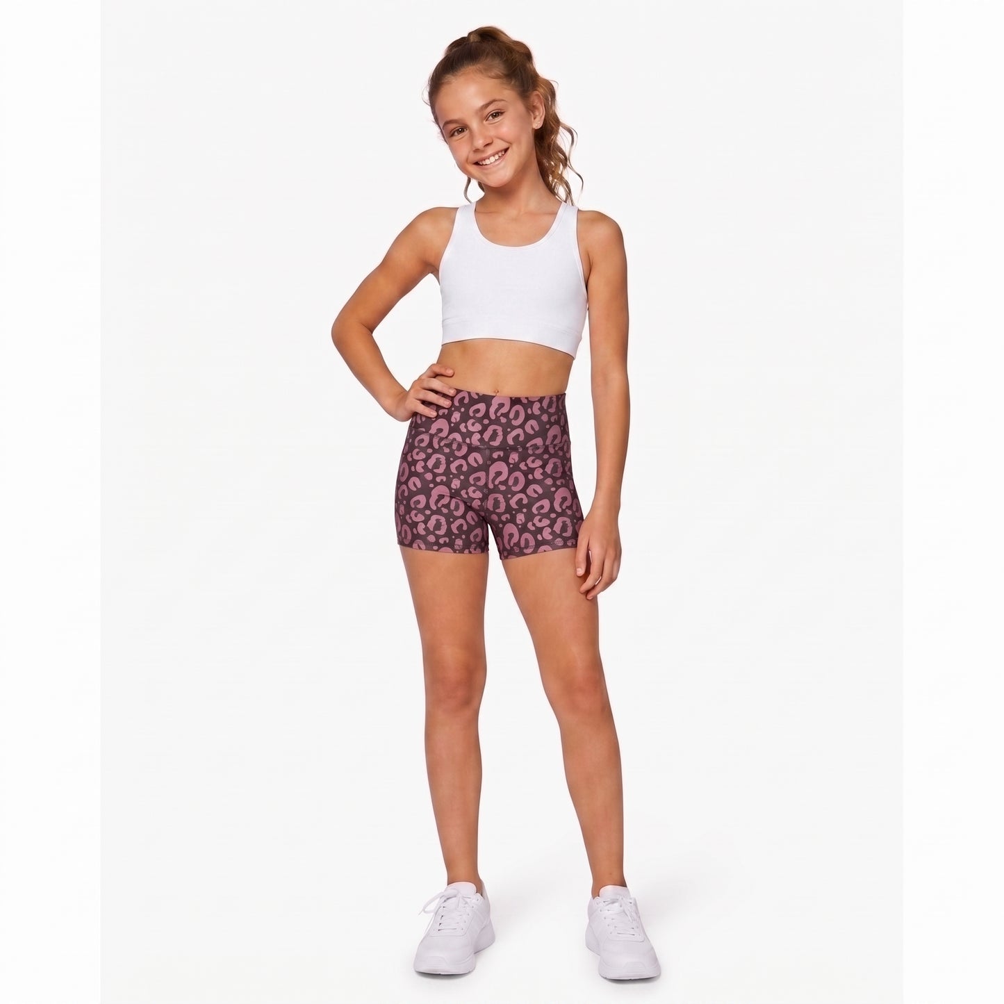 Calza Corta KIDS - Mauve Print