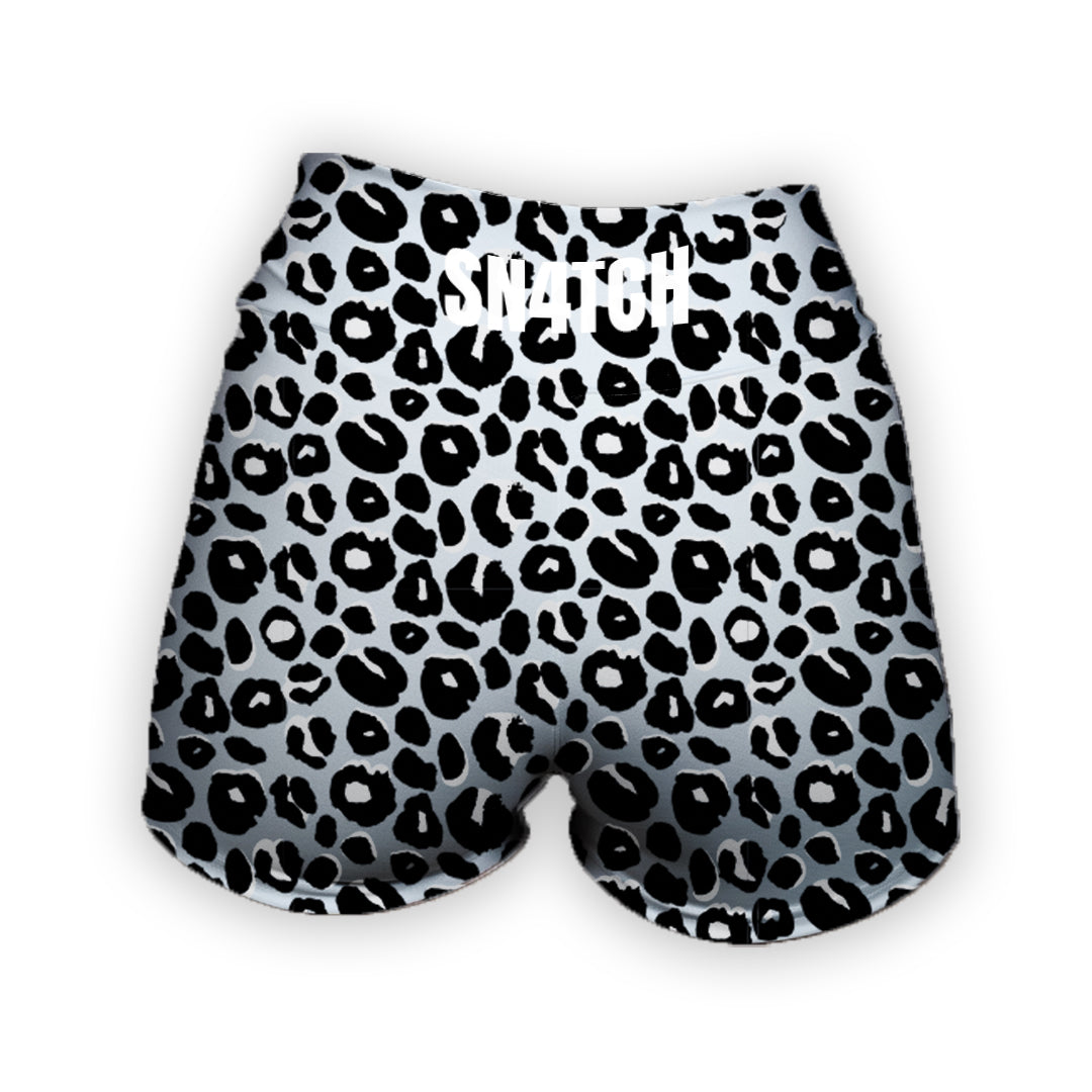 Calza Corta Black & White Animal Print