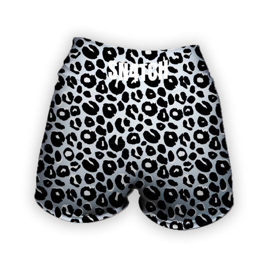 Calza Corta Black & White Animal Print