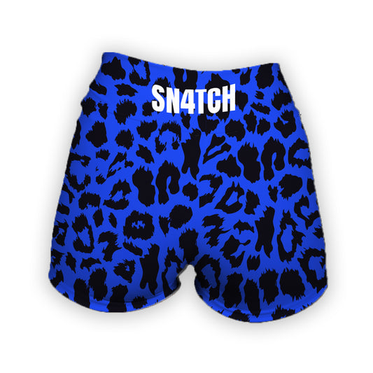 Calza Corta- Blue Electric- Animal Print