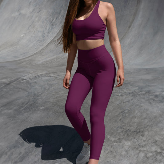 Conjunto Basic- calza larga/peto basic- Burdeo