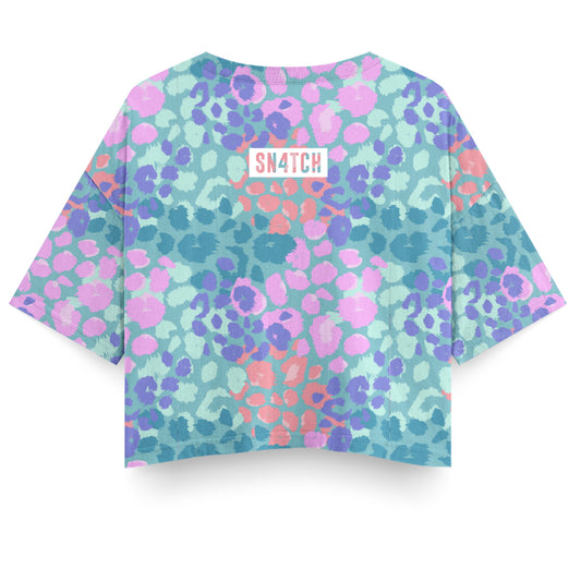 Polera Crop - Pastel - Animal Print