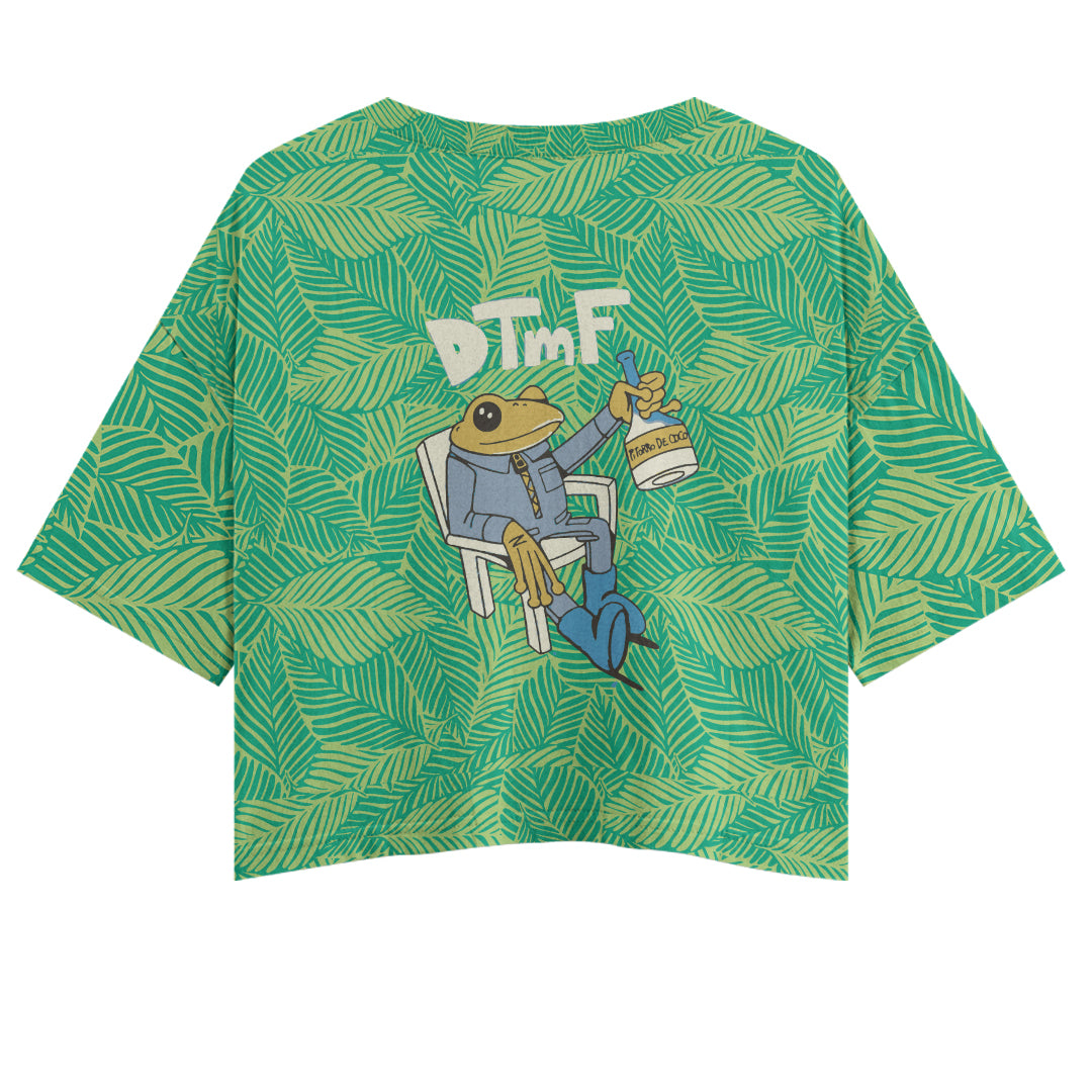 Polera corta oversize -Pitorro de coco- Bad Bunny