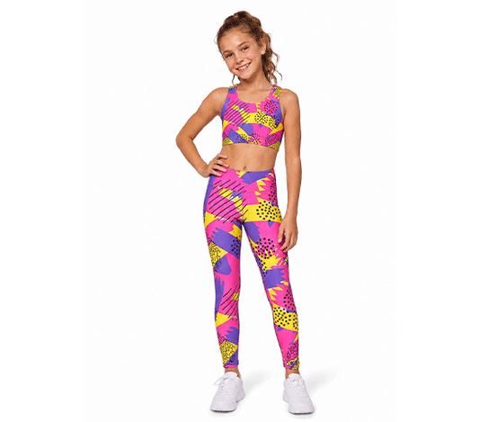 Conjunto KIDS-  Calza Larga- Peto Basic- Aruba Fluor