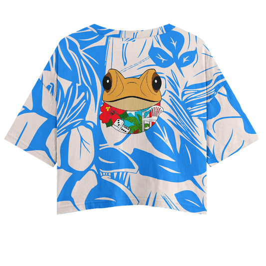 Polera corta oversize- Baile Inolvidable- Celeste- Bad Bunny