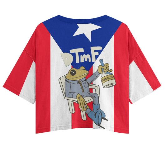 Polera corta oversize -Pitorro de coco- Bad Bunny